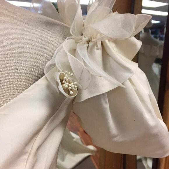 Bianchi Women's Cream and White Dress - Picture 3 of 4